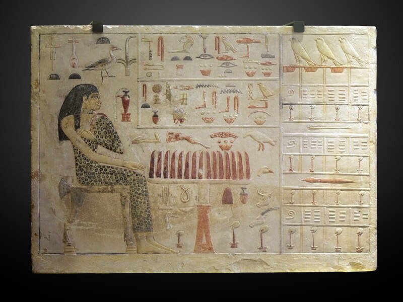 Estela de Nefertiabet - Egipto en el Louvre