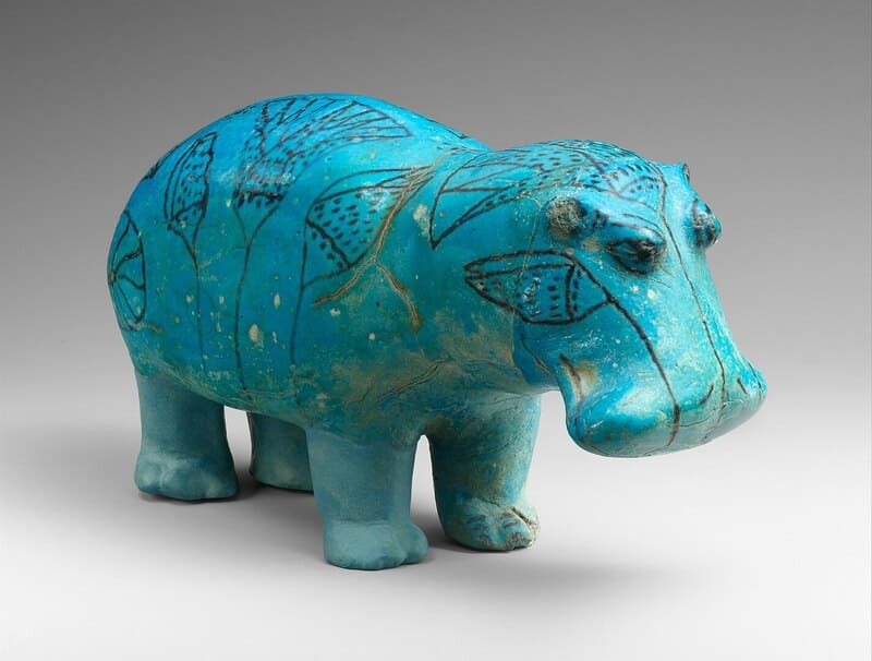Hipopótamo azul - Arte egipcio en el Louvre