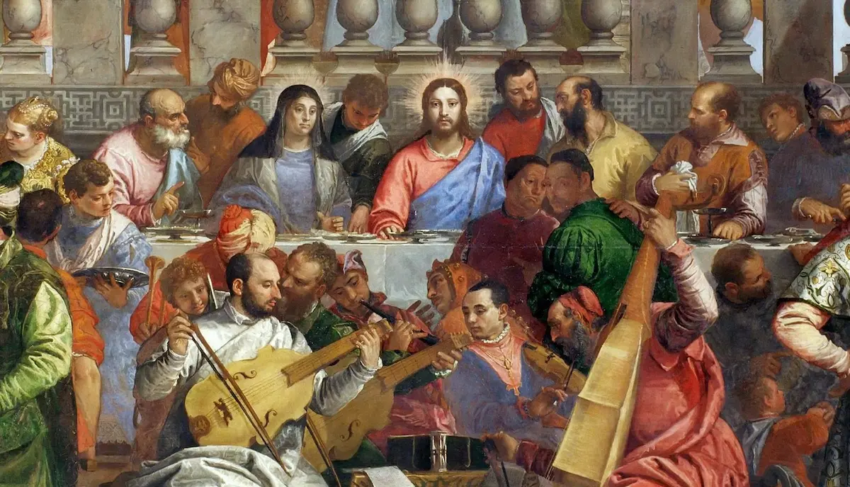 Jesucristo y la Virgen María, en el centro de Las bodas de Caná